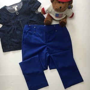 Ann Klein Blue Dress Pants Trousers, straight leg